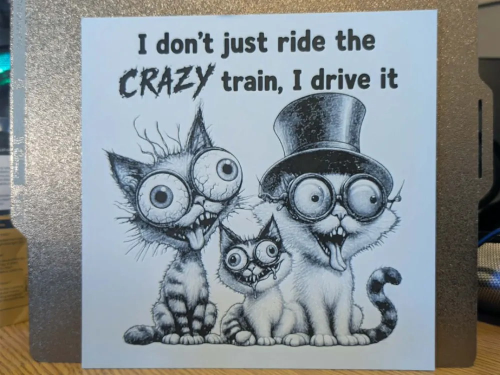 All aboard the crazy train! - Hueforge - funny All aboard the crazy train! - Hueforge - funny