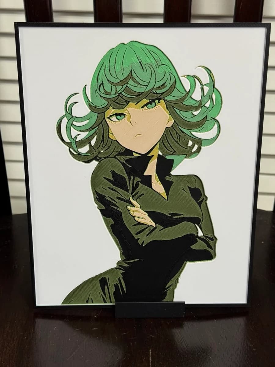 Tatsumaki by Strata Prints HueForge model: Tatsumaki by Strata Prints