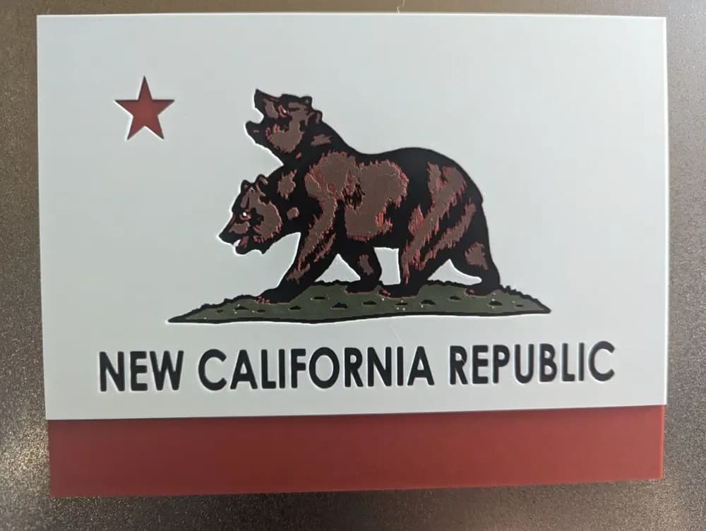 NCR Flag by the_bearded_jedi HueForge model: NCR Flag by the_bearded_jedi