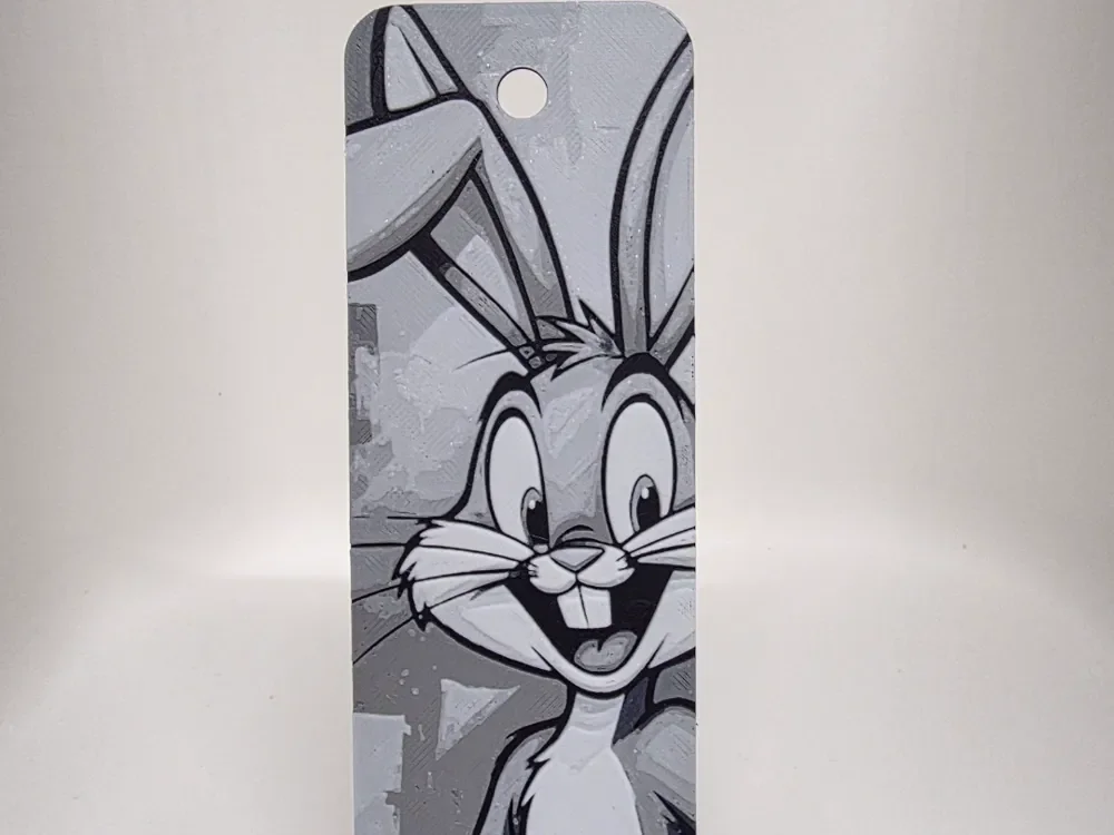 Bugs Bunny Bookmark by Morganja HueForge model: Bugs Bunny Bookmark by Morganja