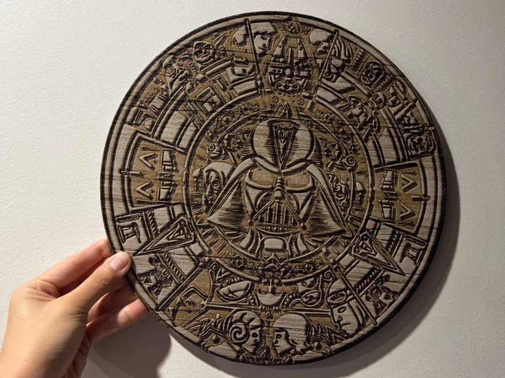 HueForge model: Wood HueForge - Aztec Style Star Wars Wall Decor by cyanidesugar