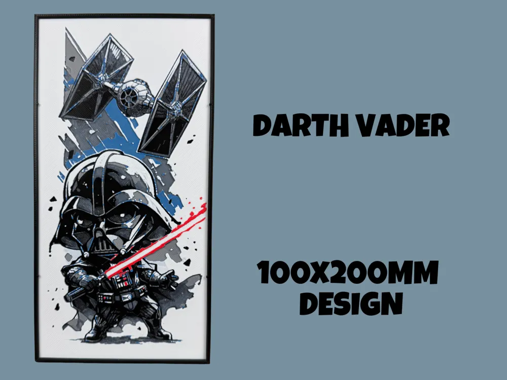 Darth Vader with Tie Fighter - Star Wars by Canadian Gamer HueForge model: Darth Vader with Tie Fighter - Star Wars by Canadian Gamer
