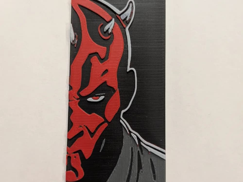 Maul Bookmark by CommandersVault HueForge model: Maul Bookmark by CommandersVault
