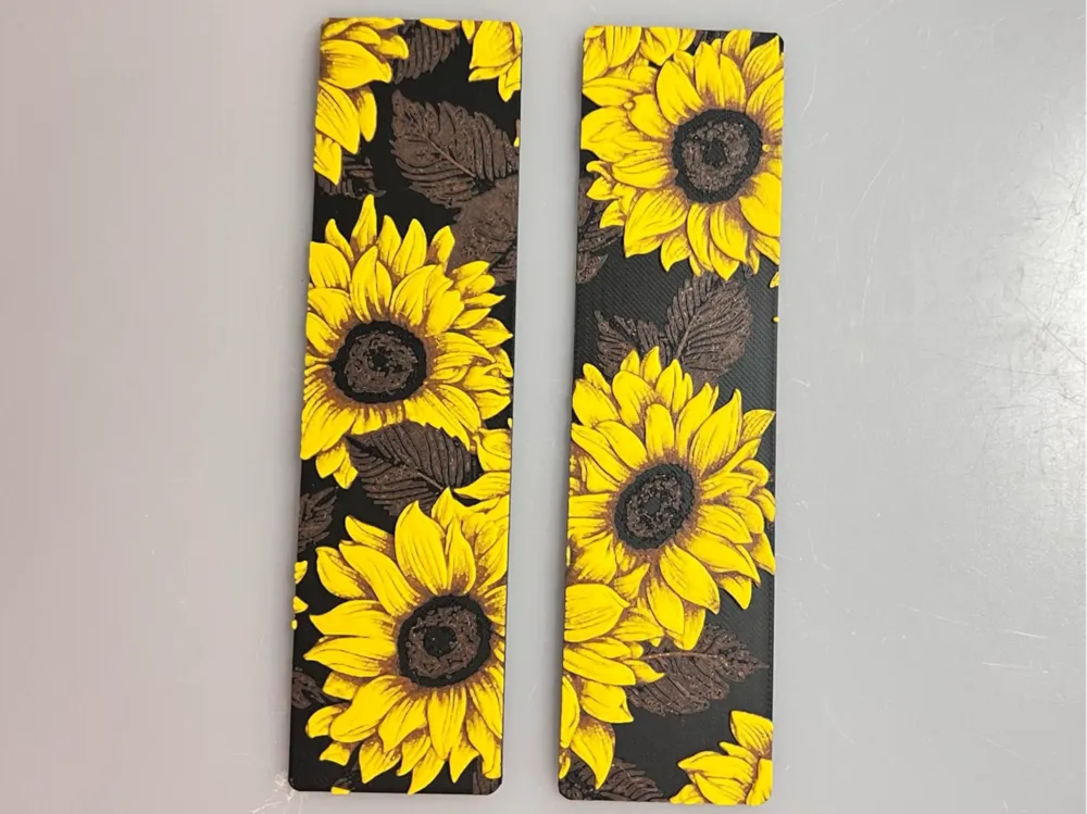 HueForge model: Sunflower - Bookmark Set by 3djd