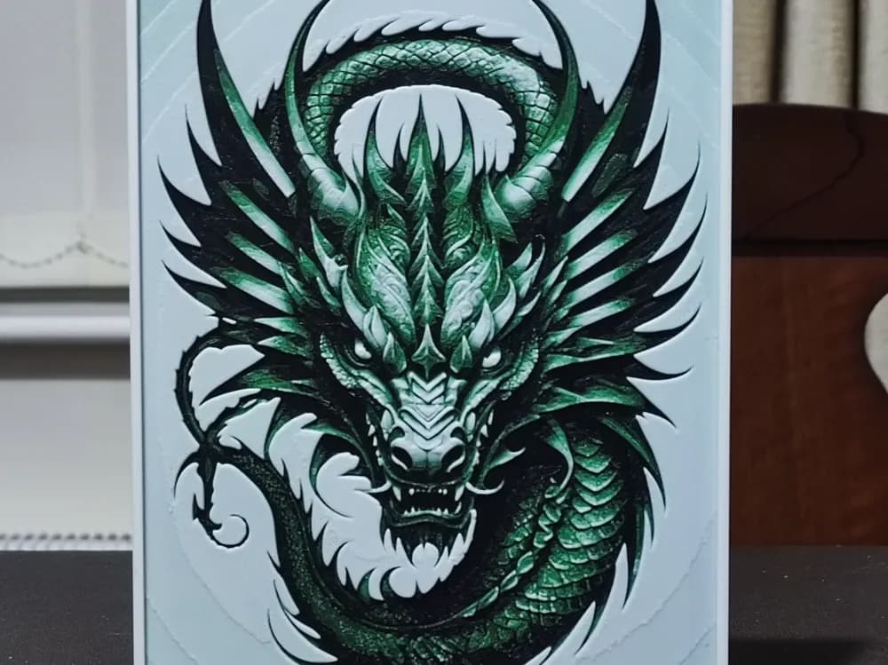 HueForge model: Dragon In Green - HueForge 3 Color by BoDad