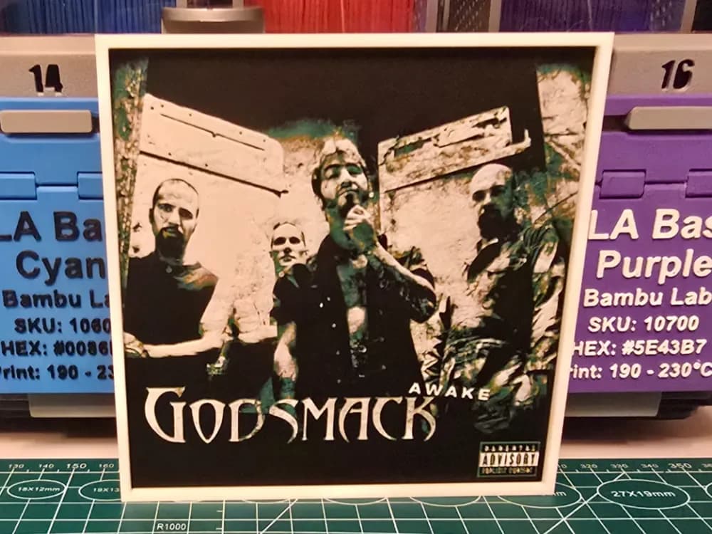 Godsmack "Awake" Album - Hueforge Art by Lumpy3D HueForge model: Godsmack "Awake" Album - Hueforge Art by Lumpy3D