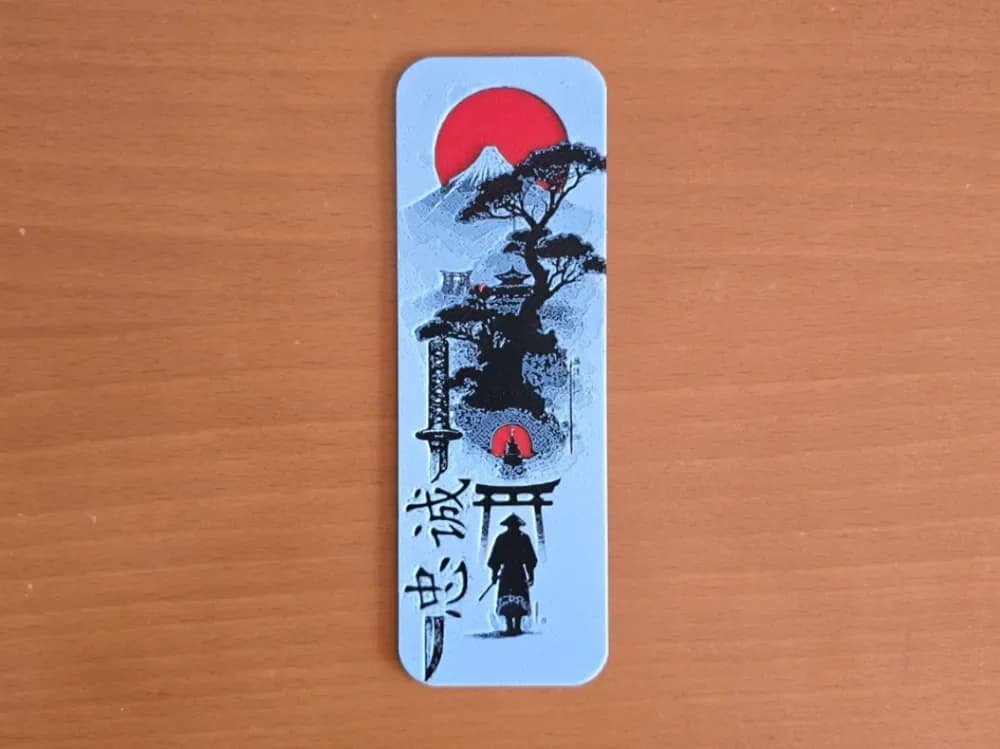 Japan Red Bookmark by Atrus Design HueForge model: Japan Red Bookmark by Atrus Design