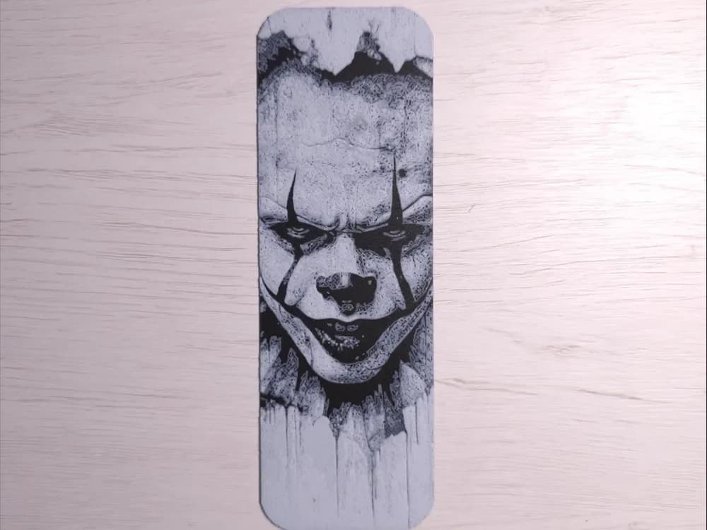 Pennywise Bookmark by Atrus Design HueForge model: Pennywise Bookmark by Atrus Design