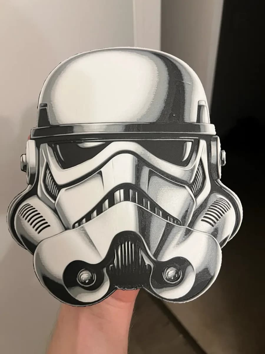 Stormtrooper Helmet Sign Hueforge NO AMS Needed Stormtrooper Helmet Sign Hueforge NO AMS Needed