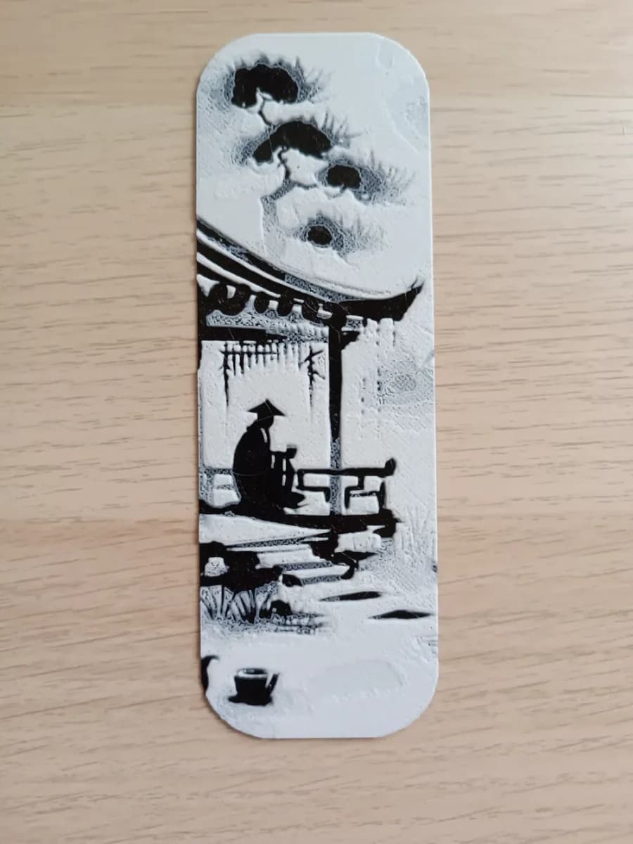 Japanese Tea Bookmark by Atrus Design HueForge model: Japanese Tea Bookmark by Atrus Design