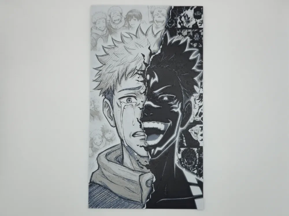 Yuji / Sukuna Jujutsu kaisen by Kactus Fpv HueForge model: Yuji / Sukuna Jujutsu kaisen by Kactus Fpv