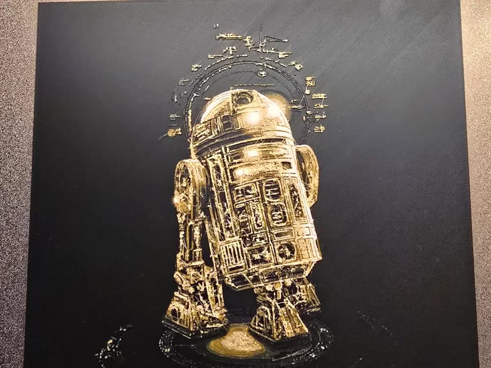 Star Wars - R2D2 Hueforge by 3D-Mentiel HueForge model: Star Wars - R2D2 Hueforge by 3D-Mentiel