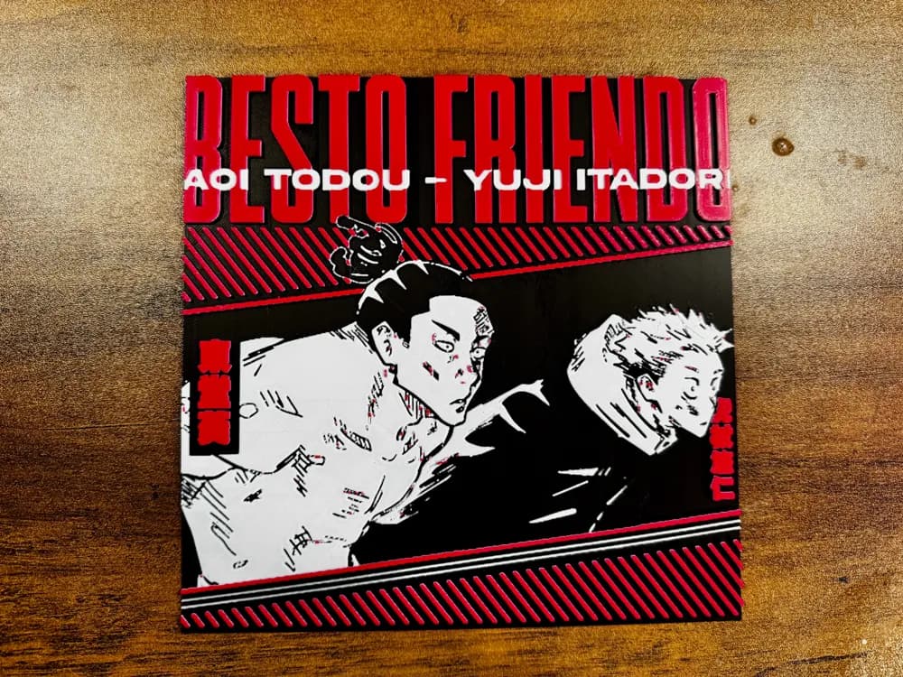 HueForge model: Best Friend – Aoi Todou & Yuji Itadori Poster by 3D Prints By Vic