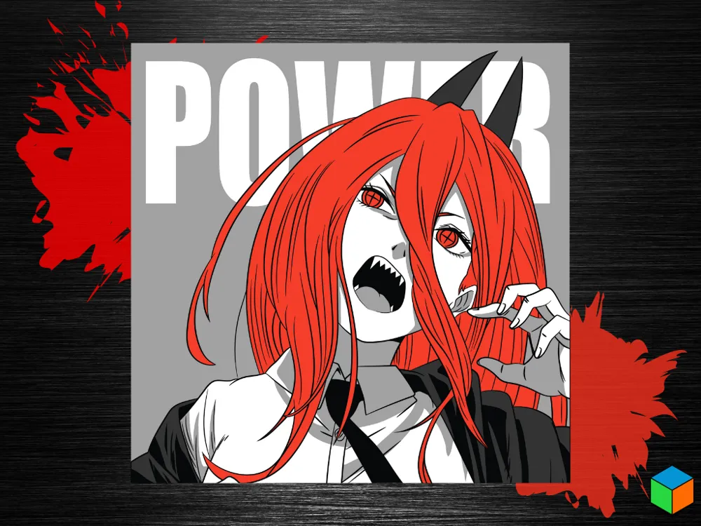 Power Poster – Chainsaw Man Chaos Unleashed by 3D Prints By Vic HueForge model: Power Poster – Chainsaw Man Chaos Unleashed by 3D Prints By Vic