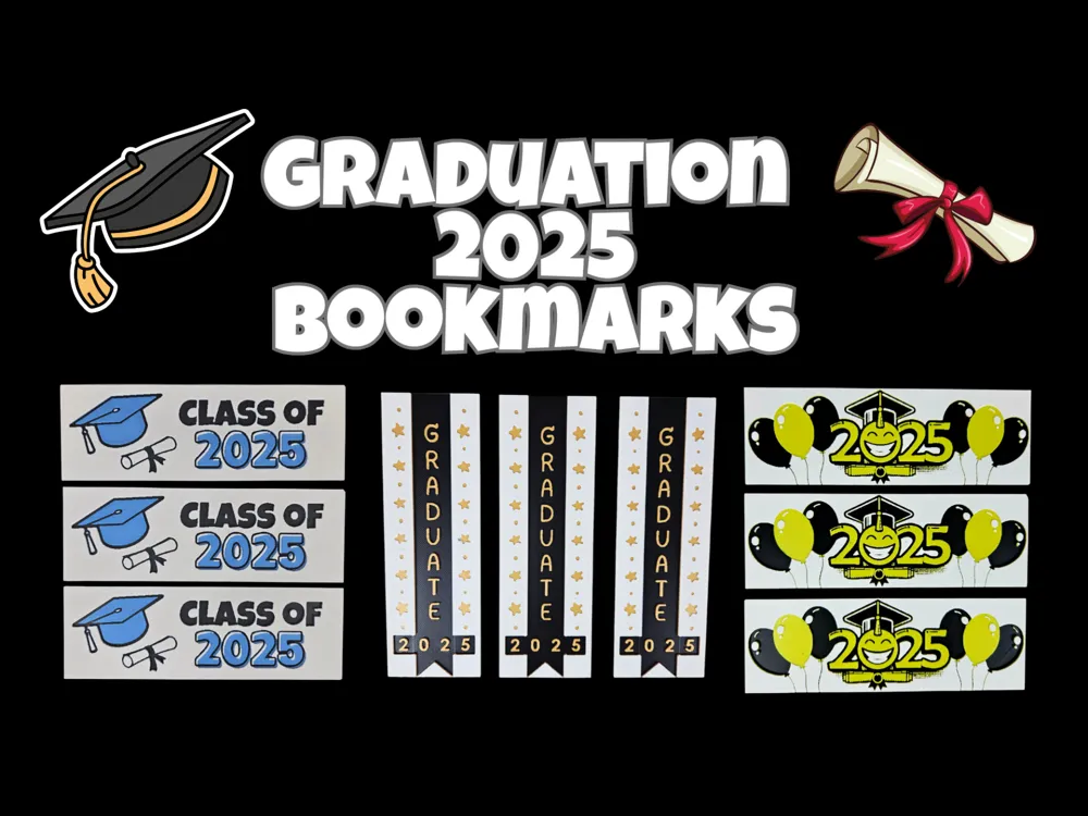 Graduation 2025 Bookmarks by BusyKikiBee HueForge model: Graduation 2025 Bookmarks by BusyKikiBee