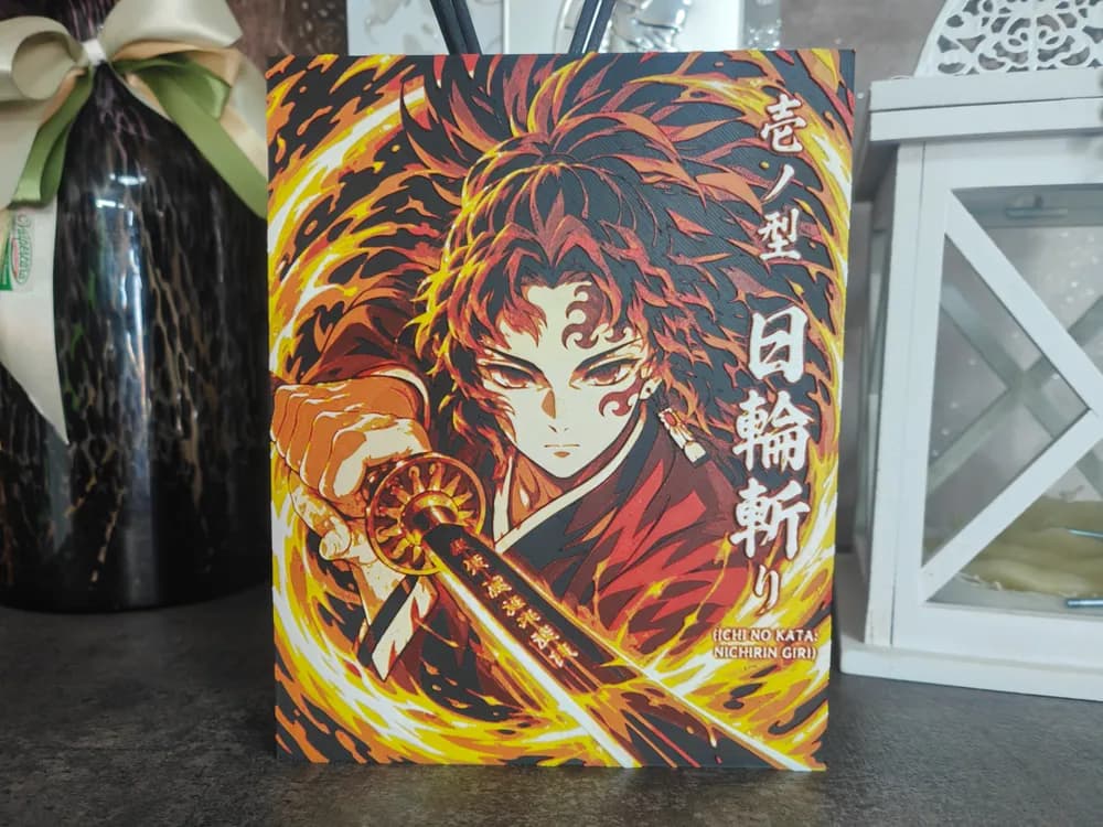 Yoriichi Tsugikuni - Demon Slayer HueForge by S1M0N389 HueForge model: Yoriichi Tsugikuni - Demon Slayer HueForge by S1M0N389