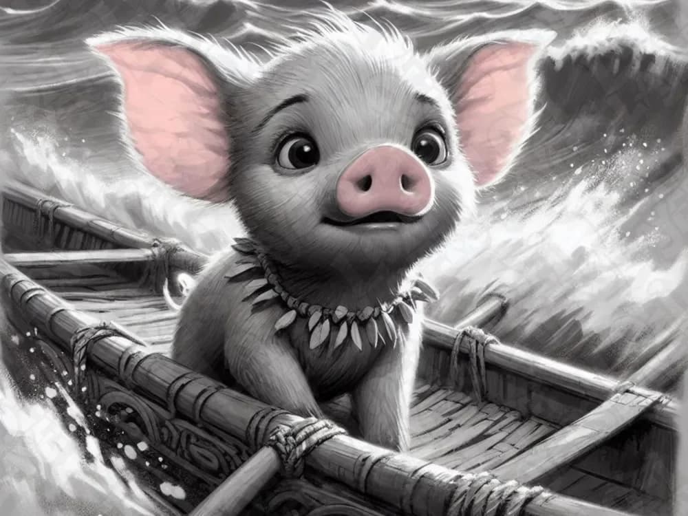 Pua from Moana Hueforge by LoFi Layers HueForge model: Pua from Moana Hueforge by LoFi Layers