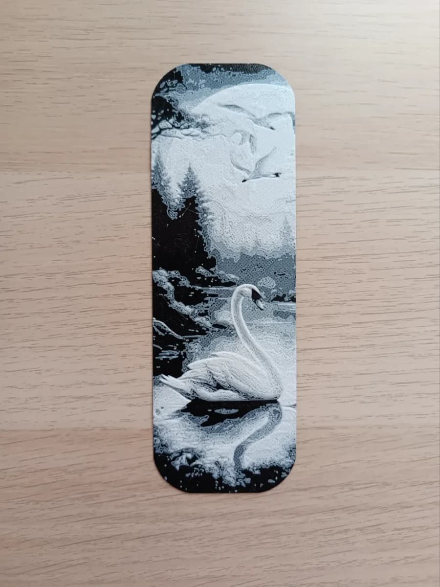 Swan Bookmark by Atrus Design HueForge model: Swan Bookmark by Atrus Design