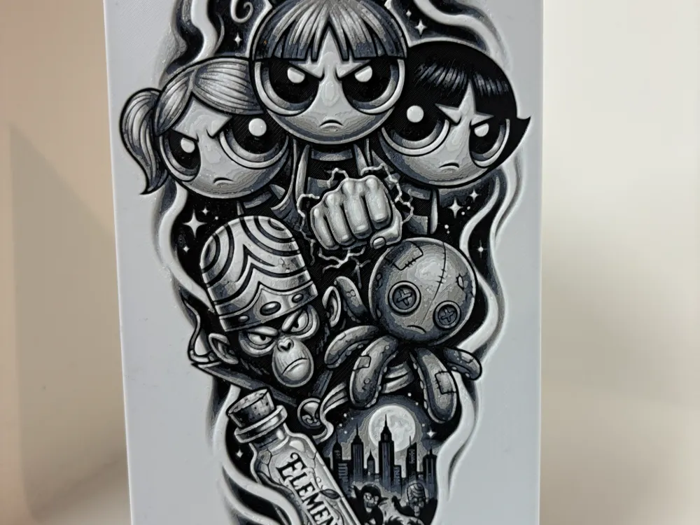 Power Puff Girls Hueforge by Morganja HueForge model: Power Puff Girls Hueforge by Morganja