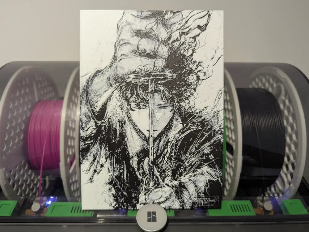 Seiichi Samura Hueforge - Kagurabachi カグラバチ by Razel HueForge model: Seiichi Samura Hueforge - Kagurabachi カグラバチ by Razel