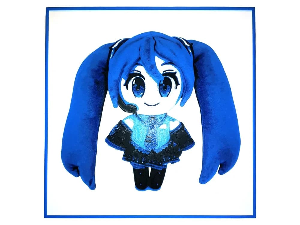 HueForge model: Hatsune Miku Hueforge Vocaloid Chibi Plush Blue by Elsie Moonshadow