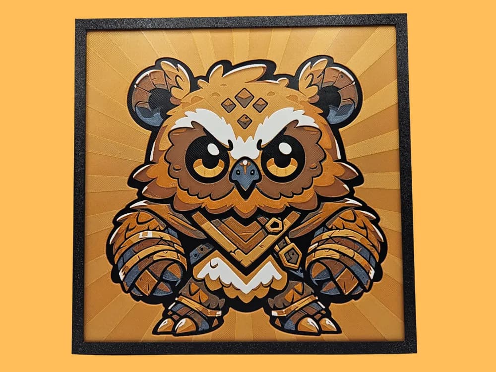 Owl Bear by BusyKikiBee HueForge model: Owl Bear by BusyKikiBee