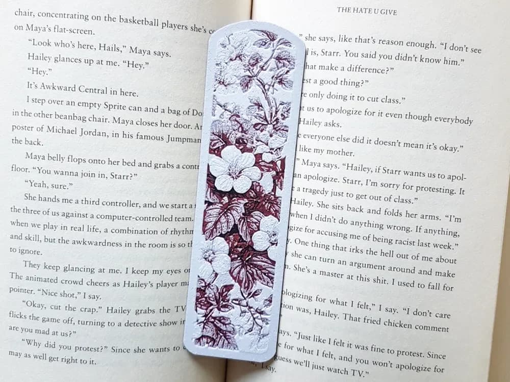 Bookmark, Flower Vine Red by Dame Jo HueForge model: Bookmark, Flower Vine Red by Dame Jo