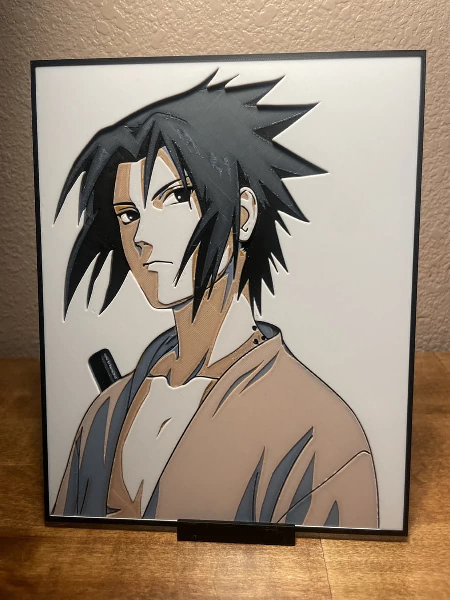 Sasuke - Naruto by Cloudy Nostalgia HueForge model: Sasuke - Naruto by Cloudy Nostalgia