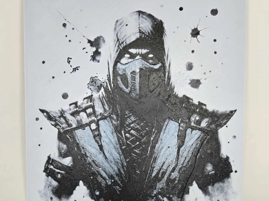 Graffiti Sub Zero Hueforge by 3Ree Printing HueForge model: Graffiti Sub Zero Hueforge by 3Ree Printing