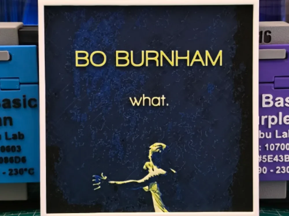 HueForge model: Bo Burnham "what." Album - Hueforge Art by Lumpy3D