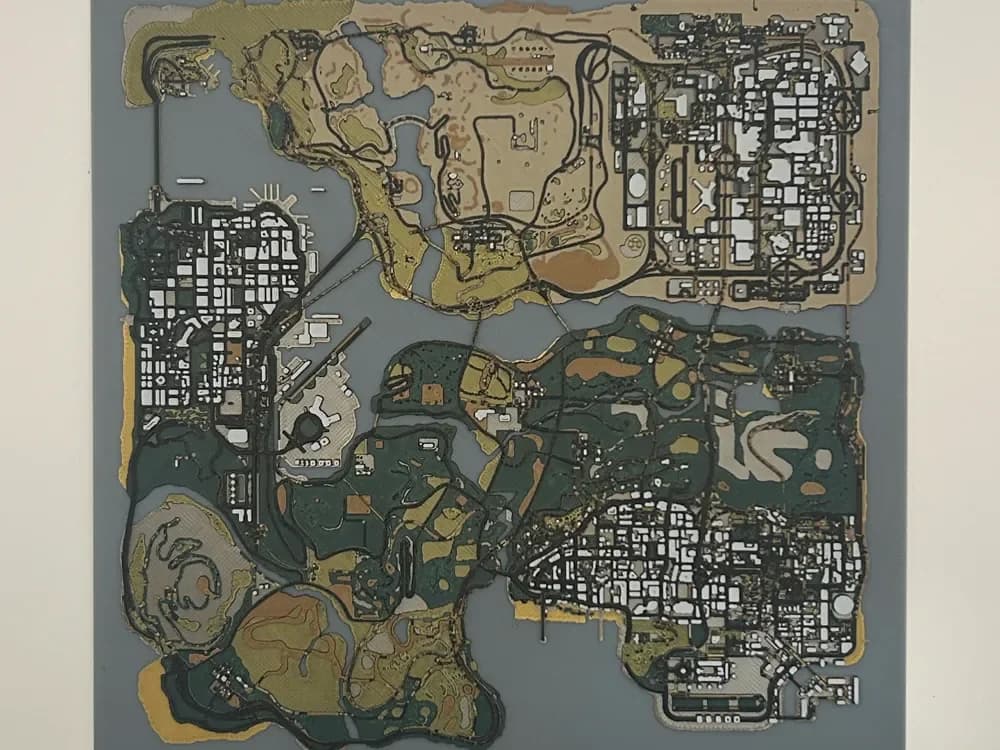 GTA San Andreas HueForge by CreativeDestructions HueForge model: GTA San Andreas HueForge by CreativeDestructions