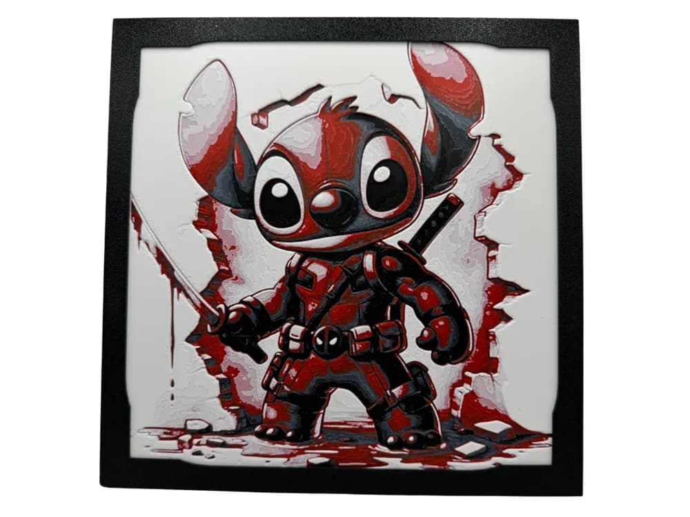 Stitch - Deadpool Cosplay by Canadian Gamer HueForge model: Stitch - Deadpool Cosplay by Canadian Gamer
