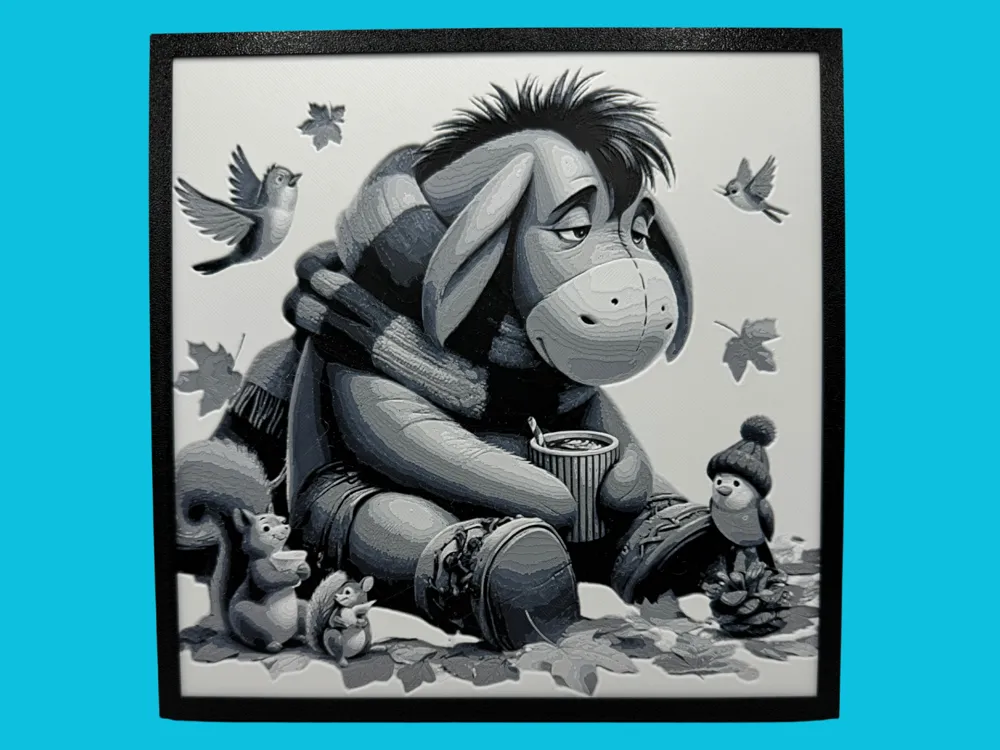 Eeyore - Winnie the Pooh Hueforge by Canadian Gamer HueForge model: Eeyore - Winnie the Pooh Hueforge by Canadian Gamer