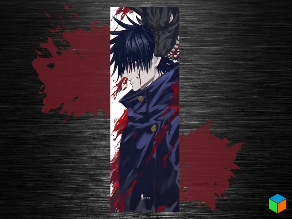 HueForge model: Megumi Fushiguro Bookmark – Ten Shadows Style by 3D Prints By Vic