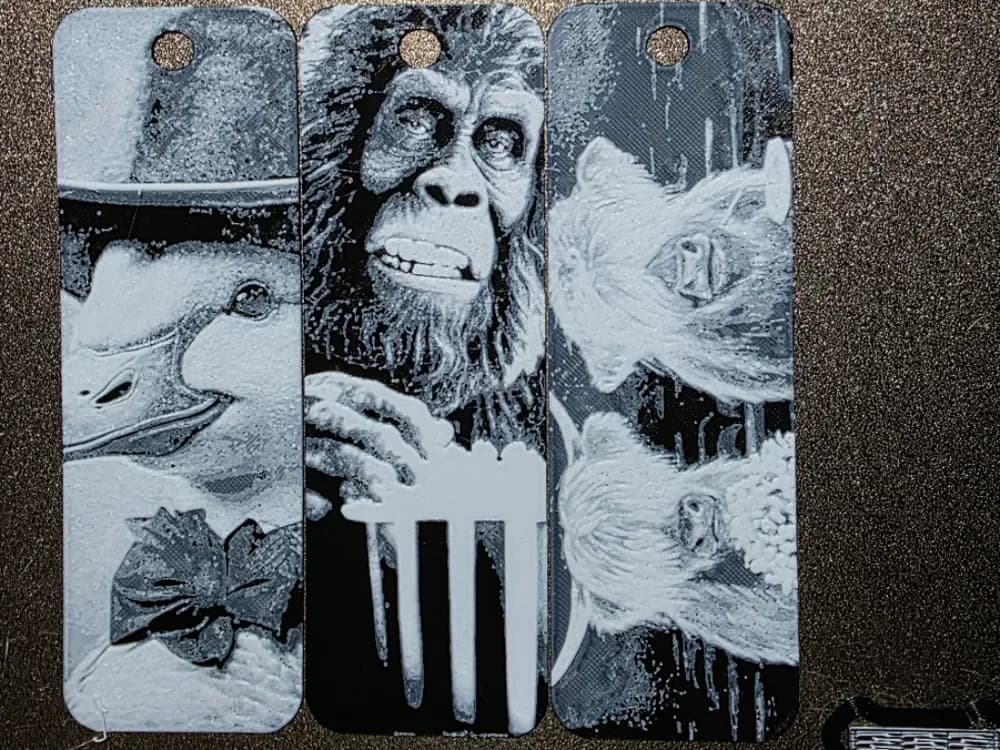 At The Movies Bookmark Set of 3 Hueforge No AMS by AirMechDesigns HueForge model: At The Movies Bookmark Set of 3 Hueforge No AMS by AirMechDesigns