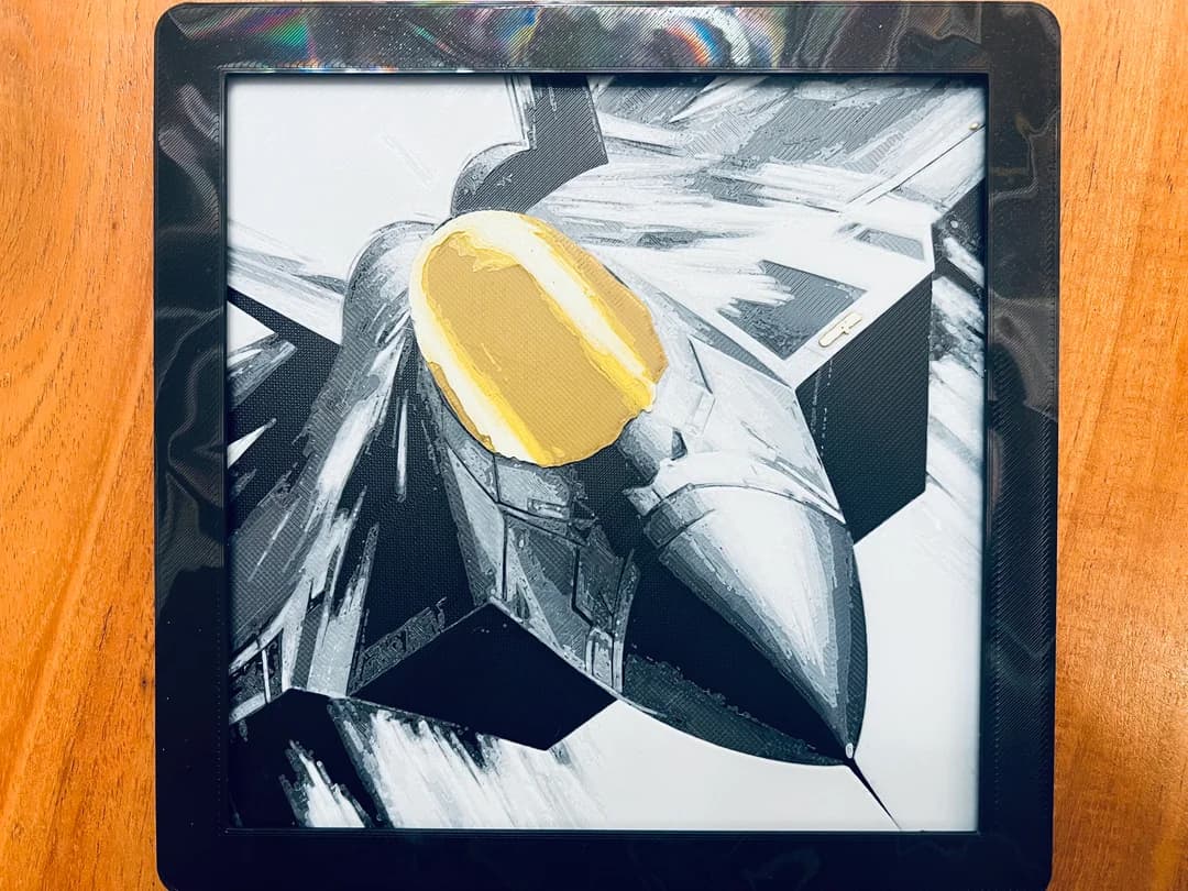 F-22 by JustBe 3D Printing HueForge model: F-22 by JustBe 3D Printing