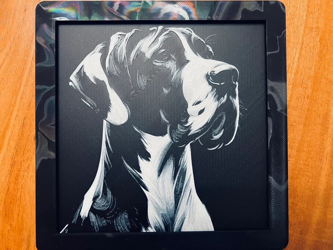 Great Dane (Black and White) by JustBe 3D Printing HueForge model: Great Dane (Black and White) by JustBe 3D Printing