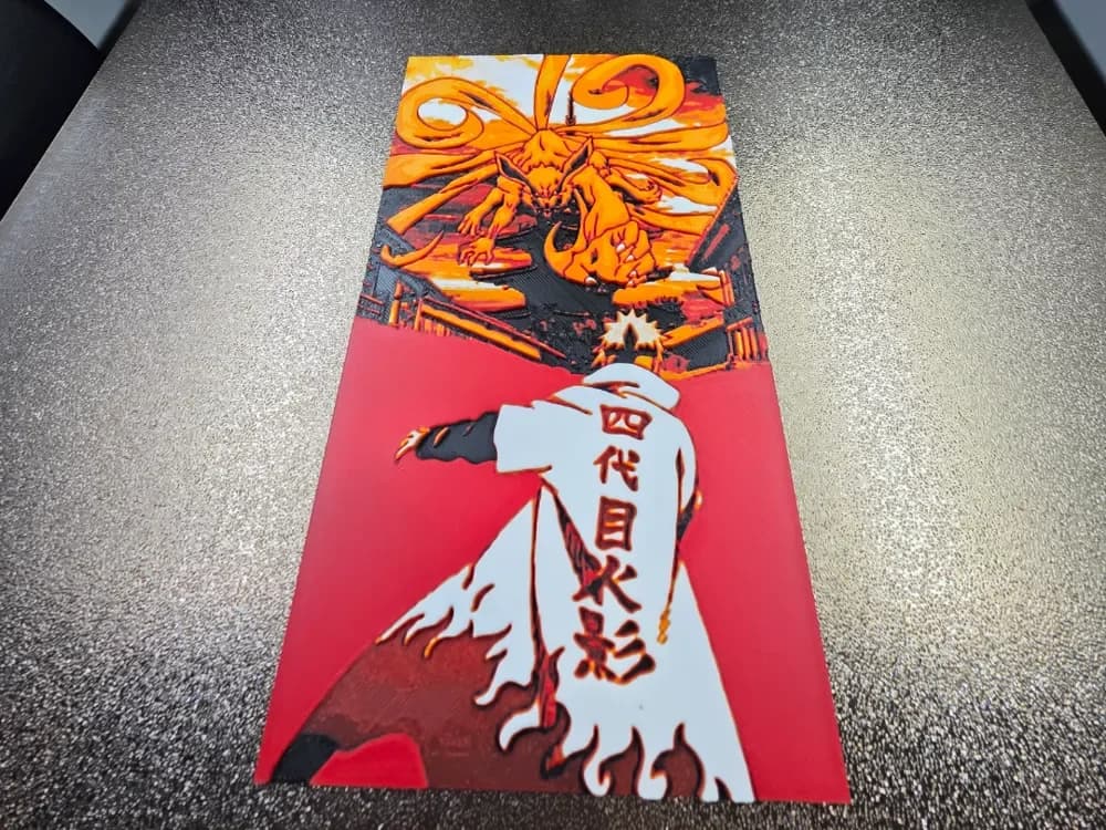 minato and kurama hueforge 113x200mm by jhin27 HueForge model: minato and kurama hueforge 113x200mm by jhin27