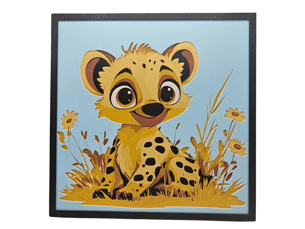 Hyena - Adorable Animals Collection by BusyKikiBee HueForge model: Hyena - Adorable Animals Collection by BusyKikiBee