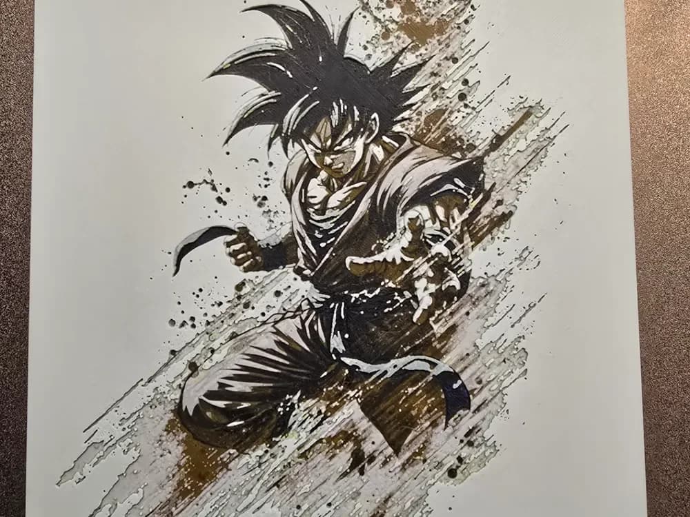 Dragon Ball Z Sangoku Hueforge by 3D-Mentiel HueForge model: Dragon Ball Z Sangoku Hueforge by 3D-Mentiel