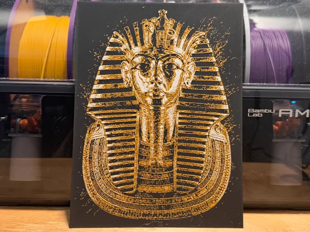 King Tut Burial Mask HueForge by liv_3d HueForge model: King Tut Burial Mask HueForge by liv_3d
