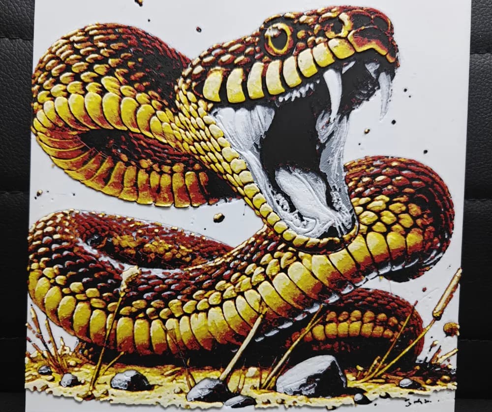 HueForge model: Snake Multi-coloured by TheHueforgeLady