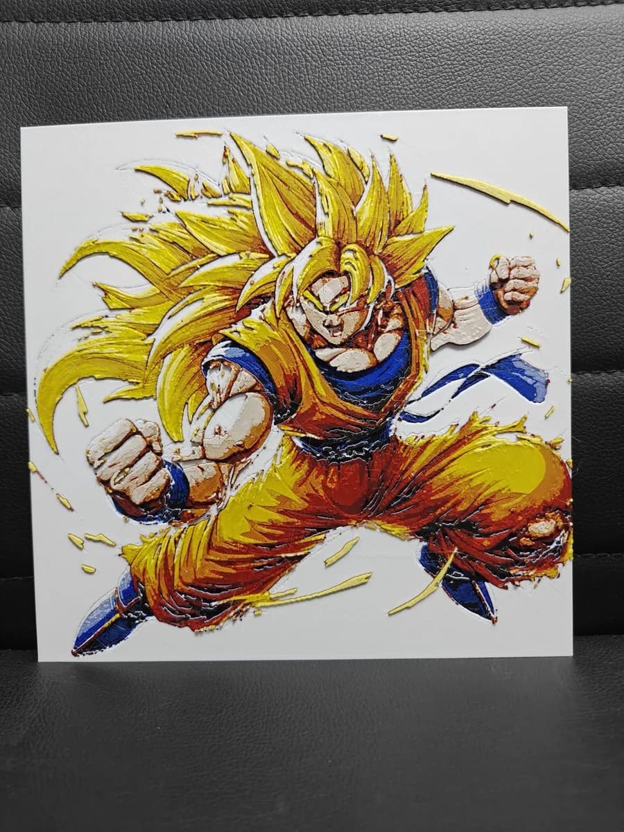 Goku SSJ3 by TheHueforgeLady HueForge model: Goku SSJ3 by TheHueforgeLady