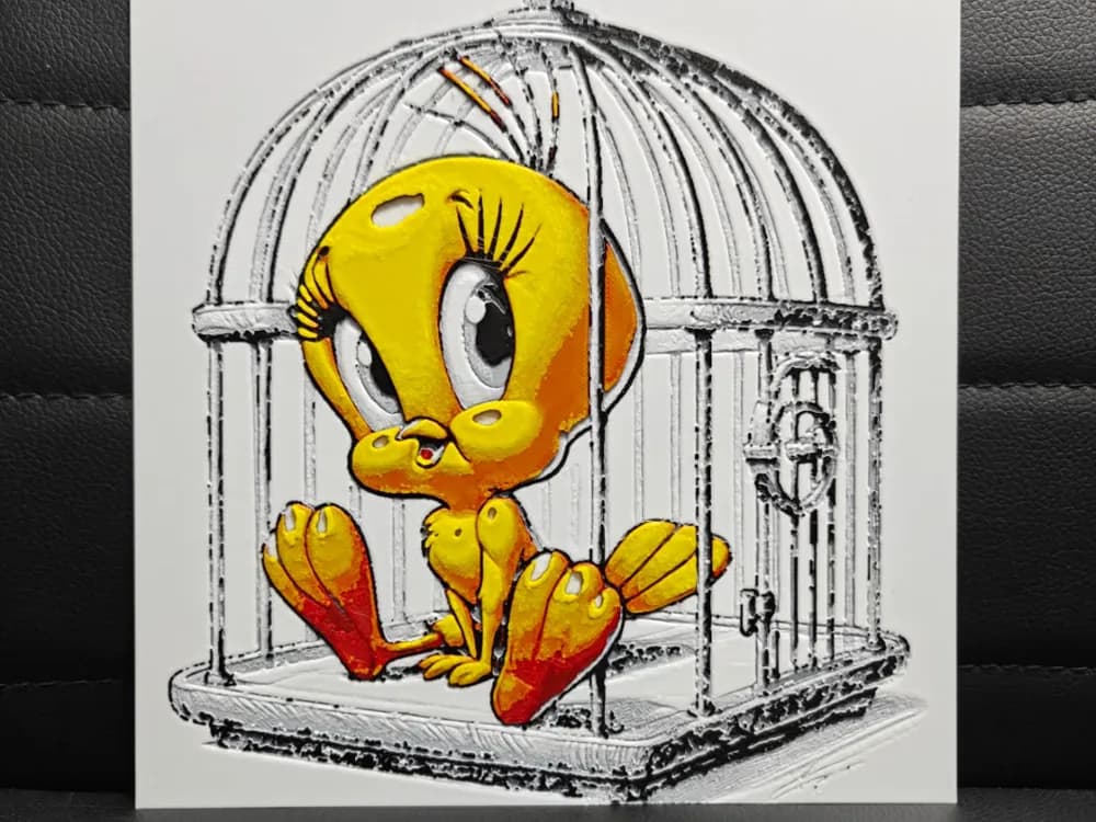 Tweety Titty Bird by TheHueforgeLady HueForge model: Tweety Titty Bird by TheHueforgeLady