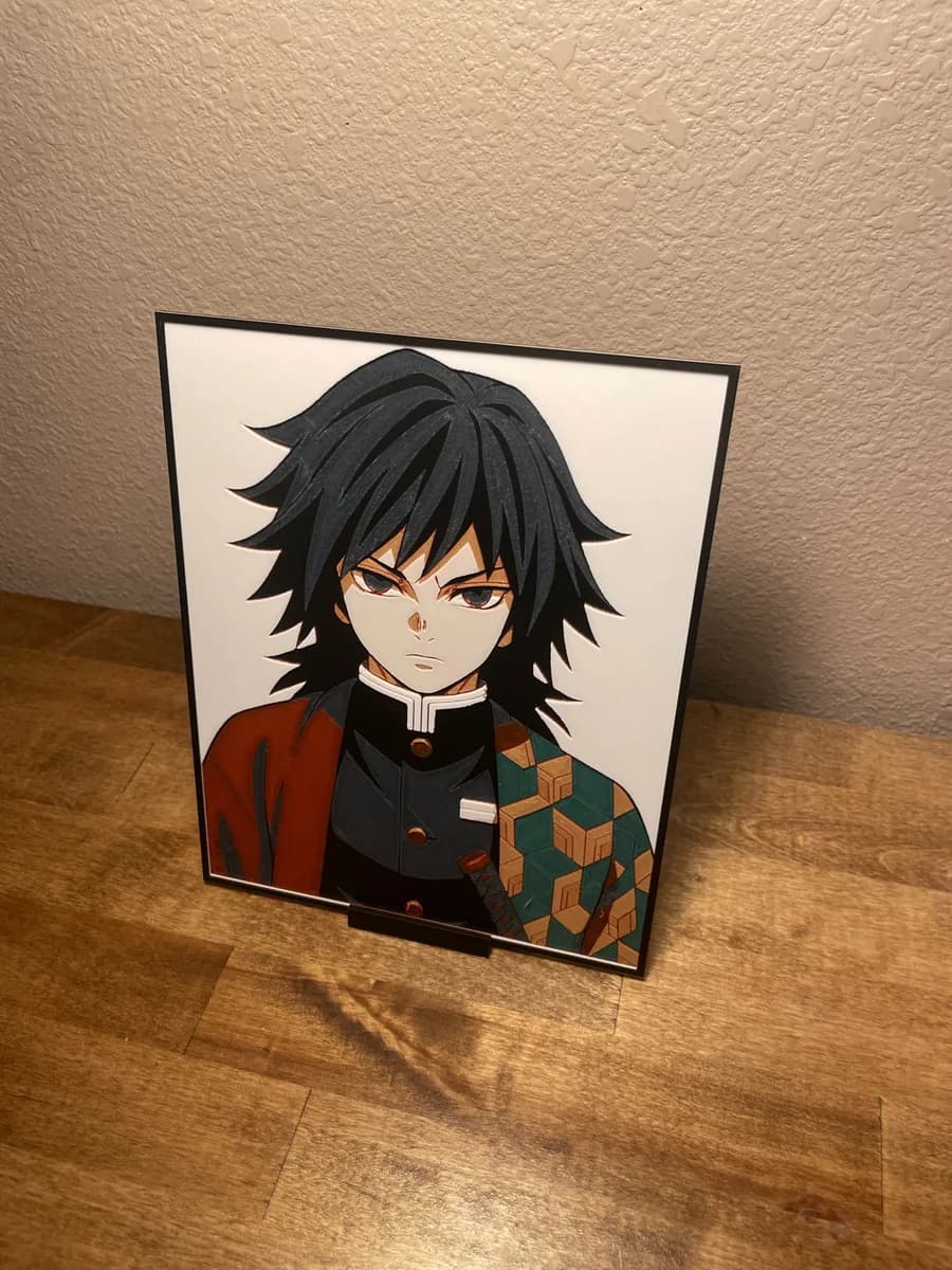 Giyu - Demon Slayer by Cloudy Nostalgia HueForge model: Giyu - Demon Slayer by Cloudy Nostalgia