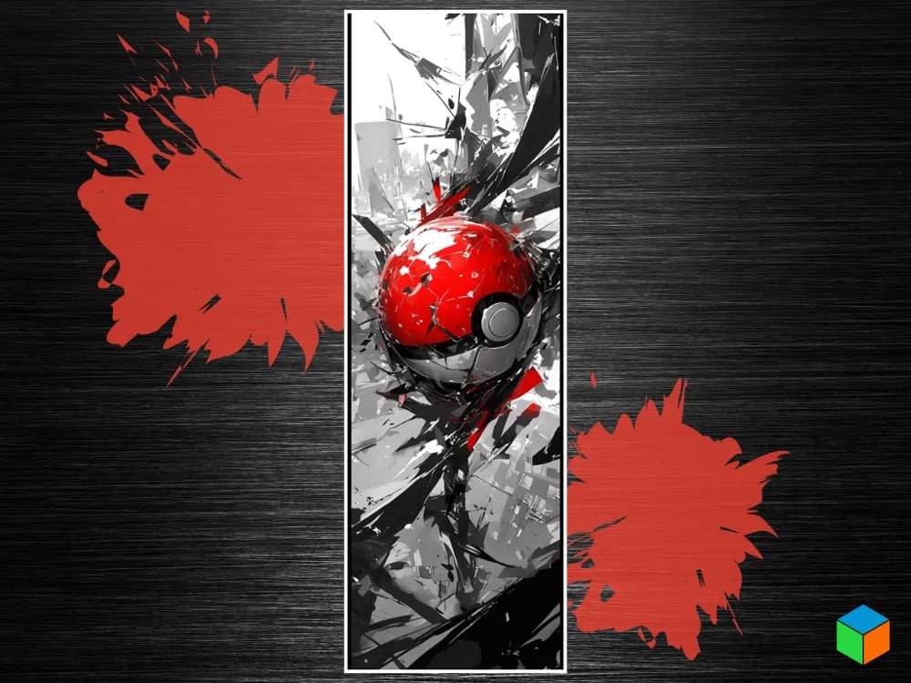 HueForge model: Pokeball Graffiti Bookmark | Got to Catch Them All by 3D Prints By Vic