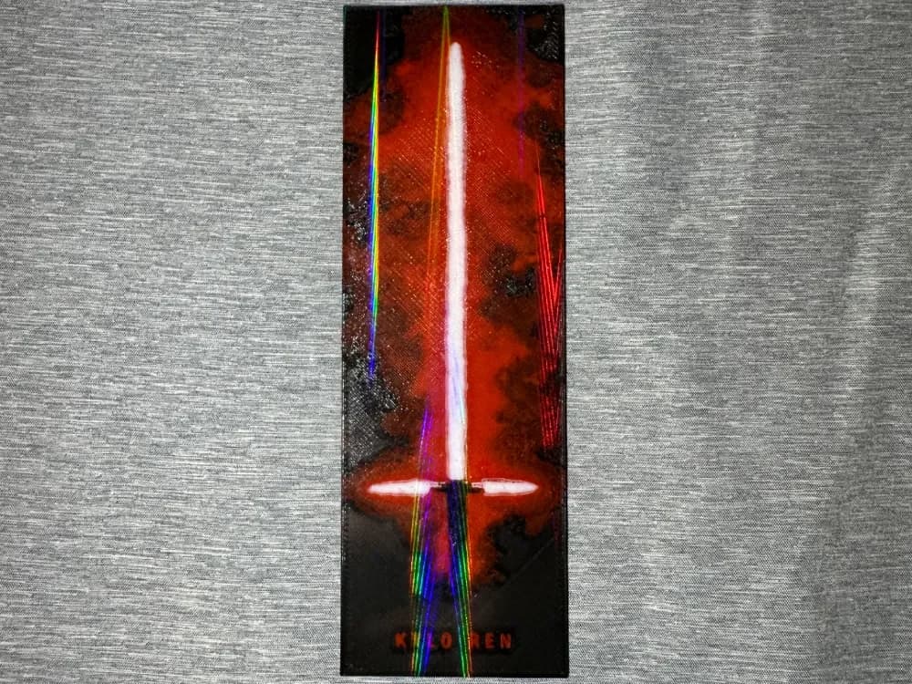Kylo Ren Light Saber Bookmark - Flatforge by Hey Ben HueForge model: Kylo Ren Light Saber Bookmark - Flatforge by Hey Ben