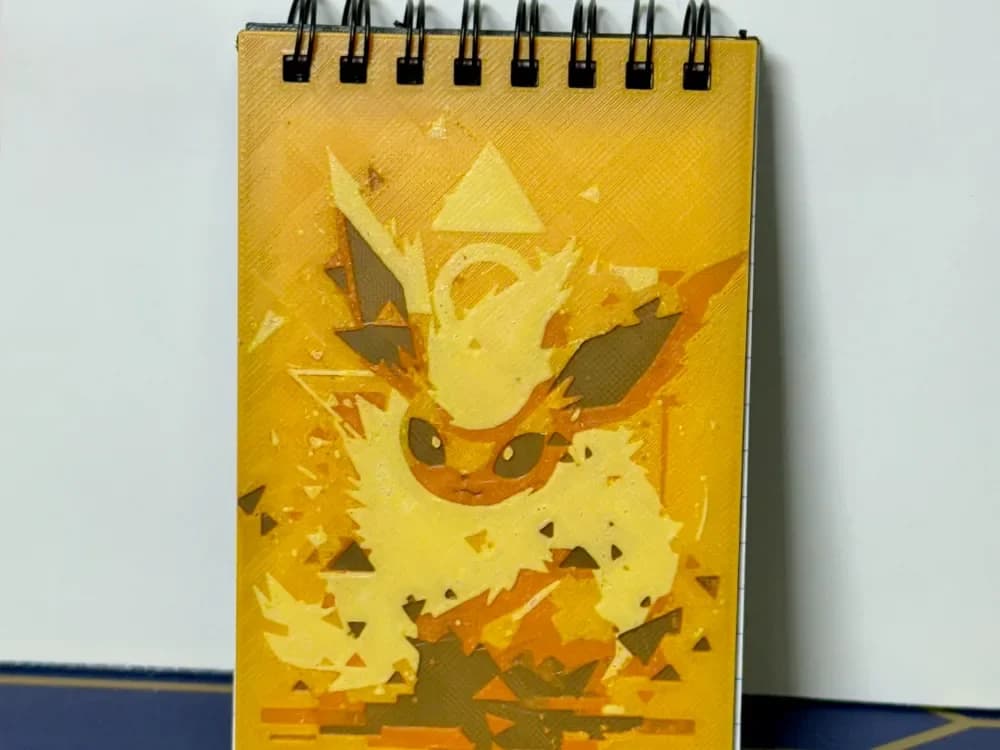 Flareon Notepad Hueforge Cover - Pokemon Flareon Notepad Hueforge Cover - Pokemon