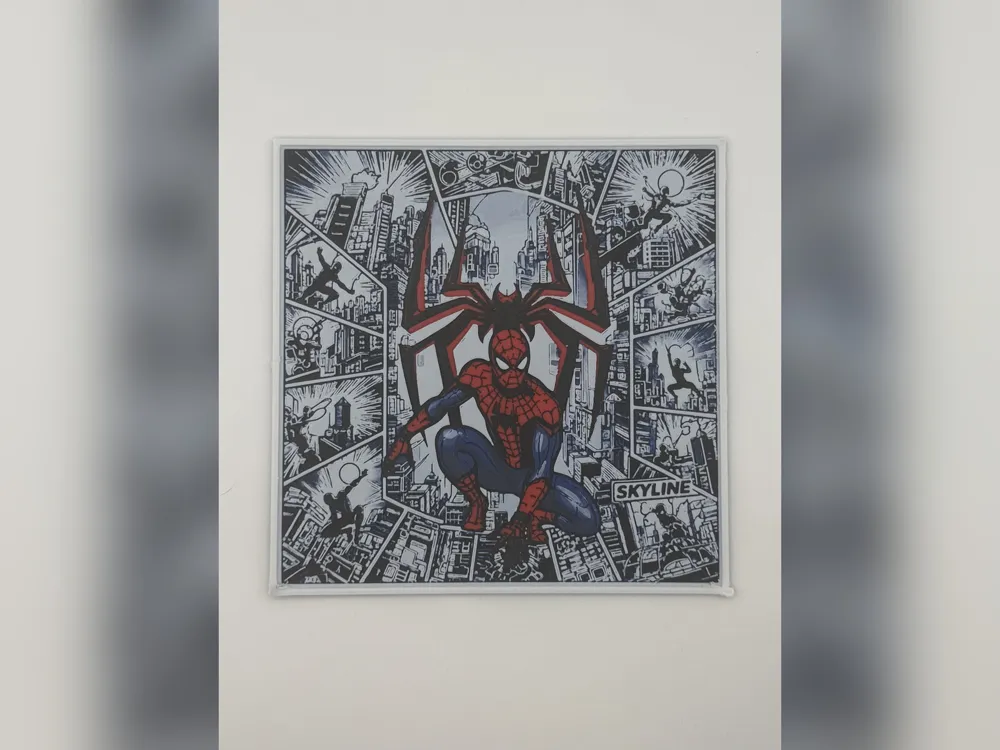 Spider-Man Comic HueForge Print by iPrintStuffau HueForge model: Spider-Man Comic HueForge Print by iPrintStuffau