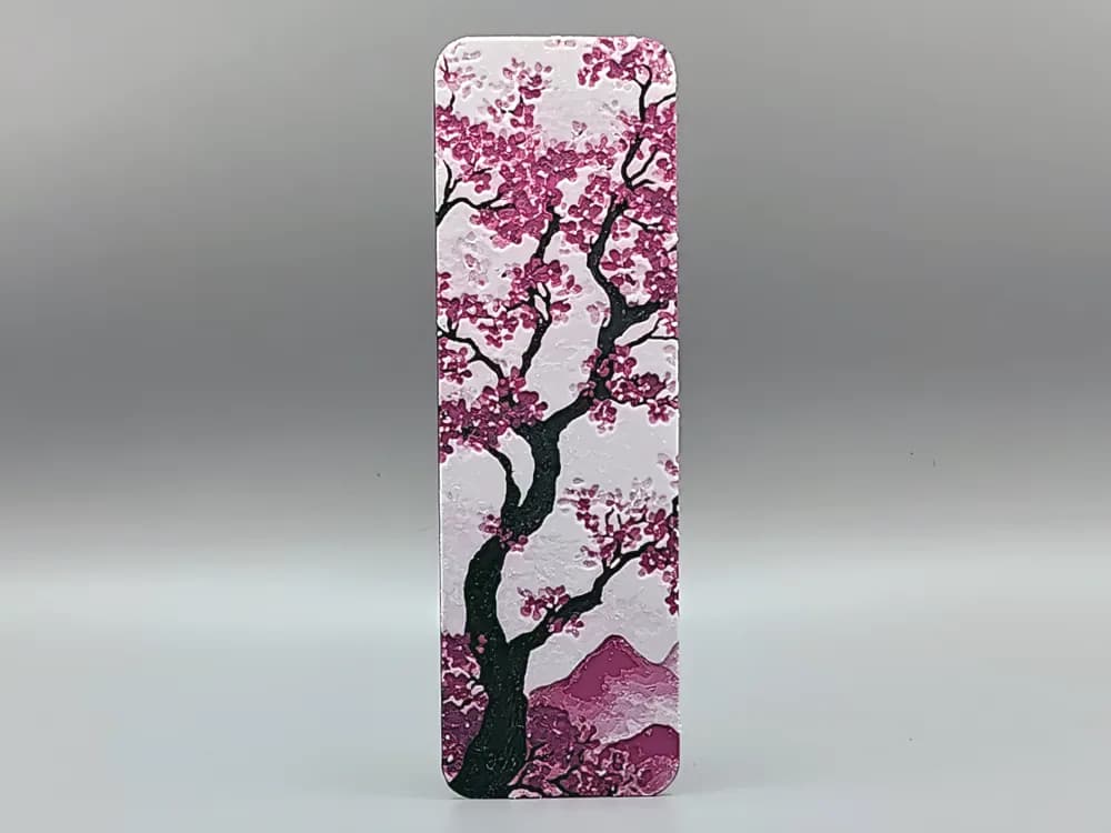 Sakura Cherry Blossoms Bookmark by Sarge HueForge model: Sakura Cherry Blossoms Bookmark by Sarge